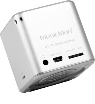 TECHNAXX Mini MusicMan Wireless Soundstation BT-X2 silver (TEC-3809)