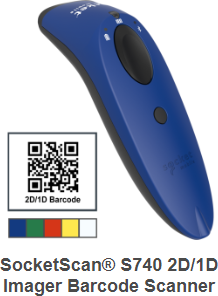 SOCKET SOCKETSCAN S740 2D BLUE BARCODE SCANNER                  IN PERP (CX3431-1881)