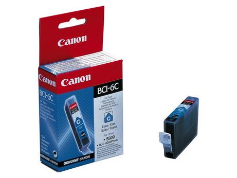 Canon BCI-6C - Cyan - original - blekkbeholder - for i96X, 990, 99XX; PIXMA IP3000, IP4000, iP5000, iP6000, iP8500, MP750, MP760, MP780; S830 (4706A002)