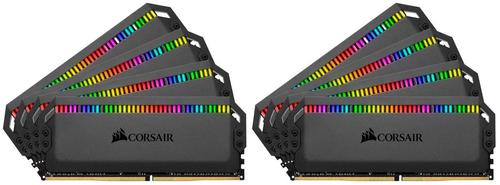 CORSAIR 128GB (8 x 16 GB) DDR4 3600MHz CL18 Dominator Platinum RGB Svart (CMT128GX4M8X3600C18)