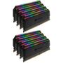 CORSAIR 128GB (8 x 16 GB) DDR4 3600MHz CL18 Dominator Platinum RGB Svart (CMT128GX4M8X3600C18)