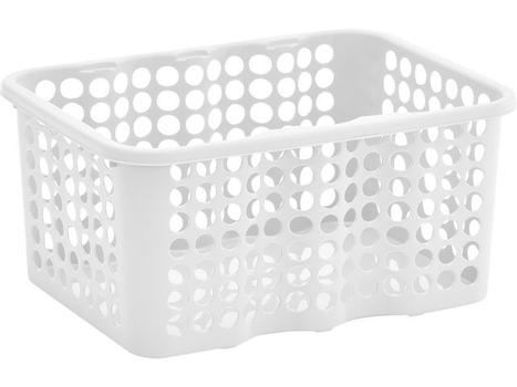 NORDISKA PLAST Oppbevaringskurv NORDISKA P medium hvit (7061-0100)