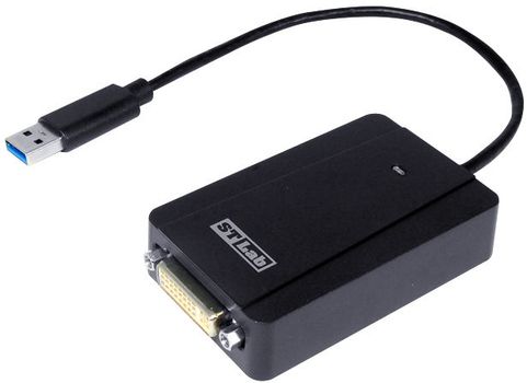 ST LAB USB-A till DVI Adapter (svart) USB-A hane till DVI hona (U-1500)