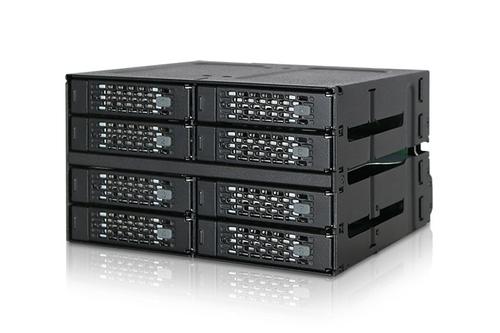 RAIDSONIC Backplane IcyDock 8x6,3cm SATA/SAS in 1x5,25" SSD/HDD 5-15mm retail (MB508SP-B)