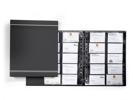 DURABLE Visitenkartenringbuch Visifix f400 Karten anthrazit (238858)