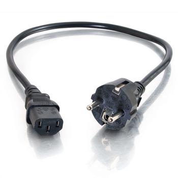 C2G 16 AWG European Power Cord | Apparatkabel | CEE 7/7 (German/ Schuko) - IEC C13 (Appliance) | 3m | Svart (88544)