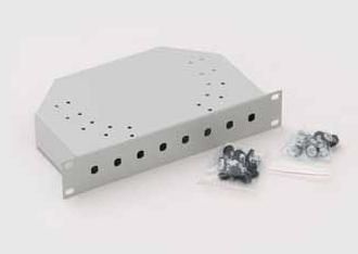 TRITON 10"Wandgehäuse, zbh. LWL-Gehäuse,  8 SC-simplex ausbrüche,  1HE, Lichtgrau,  (RAC-FO-X01-C2)