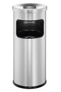 DURABLE Papierkorb Safe mit Ascher rund silber (333223)