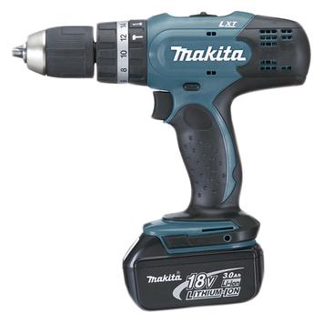Makita DHP453RFE slagtrekker - 2x 3.0Ah LXT 18V - 42Nm - med koffert (DHP453RFE)