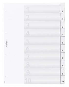 DURABLE Register A4 mit umschweißten Taben 10tlg. Transp (682119)