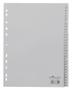 DURABLE 652310, Numeric tab index, Polypropylene (PP), Grey, Portrait, A4 portrait full size, 230 mm