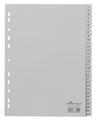 DURABLE 652310, Numeric tab index, Polypropylene (PP), Grey, Portrait, A4 portrait full size, 230 mm