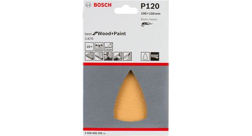 BOSCH Sanding Pad 10 pcs. for C470 Grit 120 100x150 mm (2608608Z96)