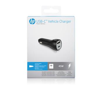 HP DC to USB Type-C™ Power Delivery Vehicle Charger (2UX38AA#ABB)