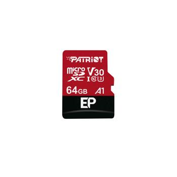 PATRIOT/PDP PEF64GEP31MCX,  64 GB, MicroSDXC,  Klasse 10, 100 MB/s, Sort, Rød (PEF64GEP31MCX)