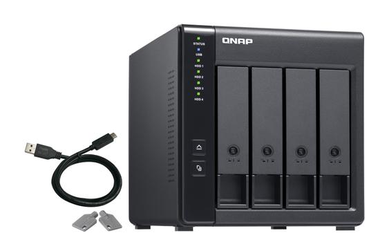QNAP TR-004 - 4 Bay USB-C Direct Attached Storage with Hardware RAID (TR-004)