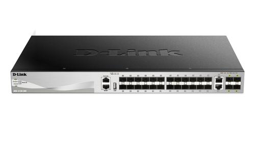 D-LINK DGS-3130-30S/ SI xStack 24XSFP 2X10GBASE-T 4XSFP+ Layer 3 Stackable Switch 370W (DGS-3130-30S/SI)