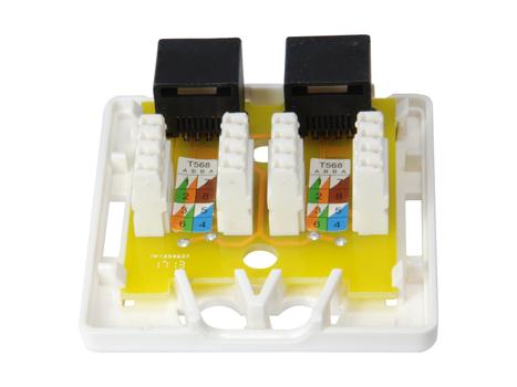 EQUIP 2-Port Cat.6 Surface Mount Box (235214)