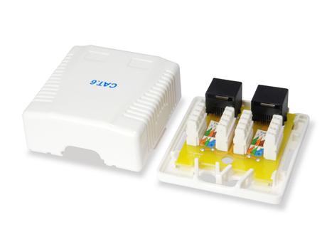 EQUIP 2-Port Cat.6 Surface Mount Box (235214)