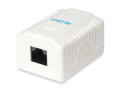 EQUIP RJ45 Dose 1xRJ45 Aufputz Cat5e weiß