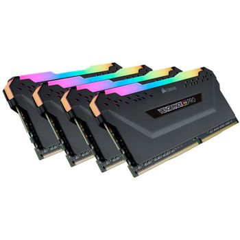 CORSAIR 128GB (4-KIT) DDR4 3200MHz Vengeance RGB PRO Black C16 (CMW128GX4M4E3200C16)