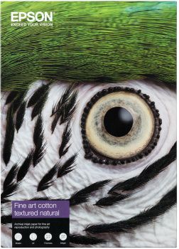 EPSON n Fine Art - Cotton - matte - 515 micron - natural - A4 (210 x 297 mm) - 300 g/m² - 25 sheet(s) fine art textured photo rag paper - for SureColor SC-P20000,  P600, P6000, P700, P7000, P800, P8000, P900 (C13S450281)