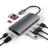 SATECHI Type-C MultiPort Adapter 4K V2 Space Gray, HDMI, 3 x USB 3.0, USB-C, SD/ microSD,  Ethernet (ST-TCMA2M)