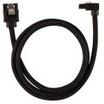 CORSAIR Premium Sleeved SATA Data Cable Set with 90_ Connectors_ Black_ 60cm (CC-8900282)