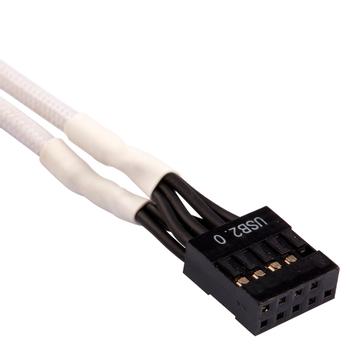 CORSAIR Premium Sleeved I/O Cable Extension Kit_ White (CC-8900245)