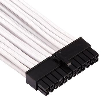 CORSAIR Premium Individually Sleeved PSU Cable Starter Kit_ Type 4 (Generation 4)_ WHITE (CP-8920217)