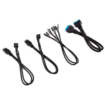 CORSAIR Premium Sleeved I/O Cable Extension Kit_ Black (CC-8900244)