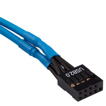 CORSAIR Premium Sleeved I/O Cable Extension Kit_ Blue (CC-8900247)