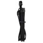 CORSAIR Premium Individually Sleeved PCIe cable_ Type 4 (Generation 4)_ BLACK (CP-8920243)