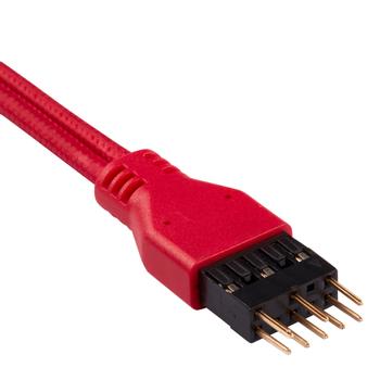 CORSAIR Premium Sleeved I/O Cable Extension Kit_ Red (CC-8900246)