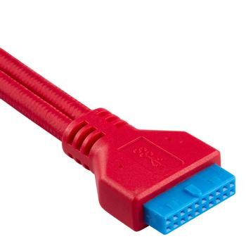 CORSAIR Premium Sleeved I/O Cable Extension Kit_ Red (CC-8900246)