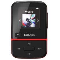 SANDISK CLIP SPORT GO 32GB MP3 PLAYER RED CONS (SDMX30-032G-G46R)