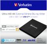 VERBATIM BRW Verbatim ext. Slimline USB3.1 Typ C 4K Blu-ray Brenner extern retail (43888)
