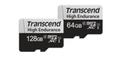 TRANSCEND microSDXC 350V 64GB, 64 GB, MicroSDXC,  Klasse 10, UHS-I, 100 MB/s, Sort, Grå