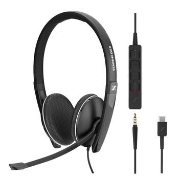 SENNHEISER SC 165 3.5MM , USB-C WIRED BINAURAL INLINE CALL CONTROL MS (508356)