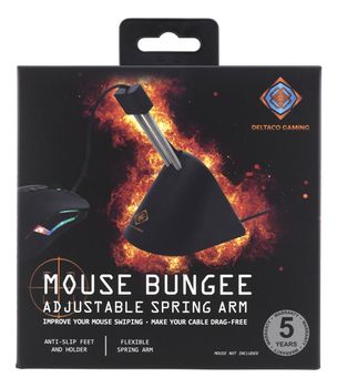 DELTACO Gaming Mouse Bungee Black/ Silver (GAM-044)