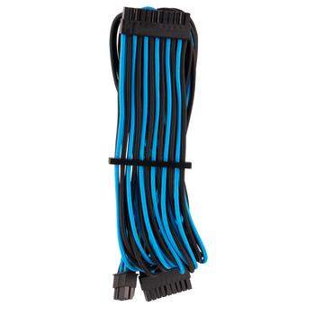 CORSAIR Premium Individually Sleeved ATX 24-pin_ Type 4 (Generation 4)_ BLUE/ BLACK (CP-8920235)