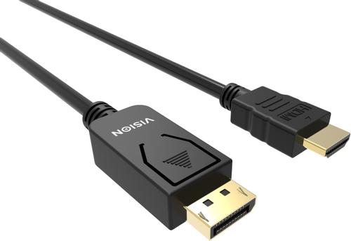 VISION 1m Black DP to HDMI cable (TC 1MDPHDMI/BL)