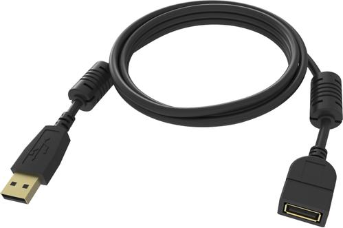 VISION 2m Black USB 2.0 extension cable (TC 2MUSBEXT/BL)