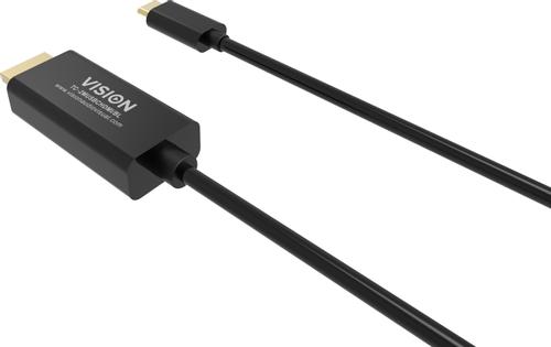 VISION 2m Black USB-C to HDMI Cable (TC 2MUSBCHDMI/BL)