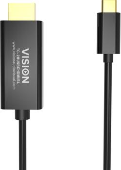 VISION 2m Black USB-C to HDMI Cable (TC 2MUSBCHDMI/BL)