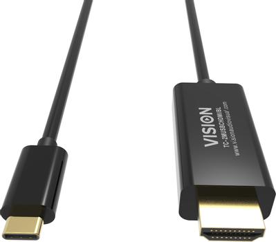 VISION 2m Black USB-C to HDMI Cable (TC 2MUSBCHDMI/BL)