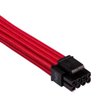 CORSAIR Premium Individually Sleeved EPS12V CPU cable_ Type 4 (Generation 4)_ RED (CP-8920237)