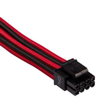 CORSAIR Premium Individually Sleeved EPS12V CPU cable_ Type 4 (Generation 4)_ RED/BLACK (CP-8920240)