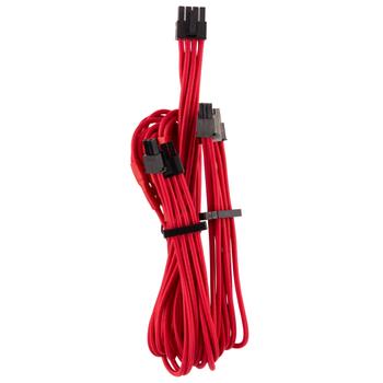 CORSAIR Premium Individually Sleeved Split PCIe cable (2 connectors)_ Type 4 (Generation 4)_ RED (CP-8920251)