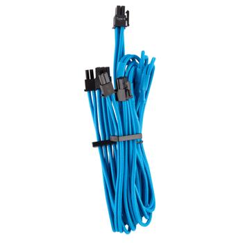 CORSAIR Premium Individually Sleeved Split PCIe cable (2 connectors)_ Type 4 (Generation 4)_ BLUE (CP-8920253)